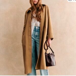 NWT Sezane Clyde Trench in Camel sz 2 / EU34